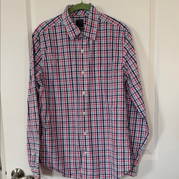 GAP Other - GAP Men's Casual Plaid Shirt - Pink, Blue, and White